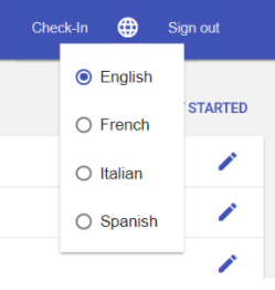 Choice of languages in Patient Portal